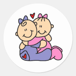 Sticker Rond Baby Hugs