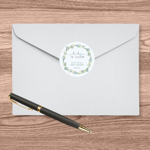 Sticker Rond Baby in Bloom Baby shower Favor