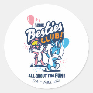 Sticker Rond Baby Lola et BUGS BUNNY™ - Besties Club!