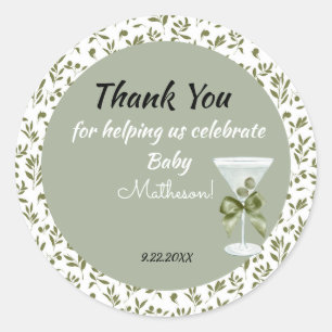 Sticker Rond Baby Martini 'tini-un' 