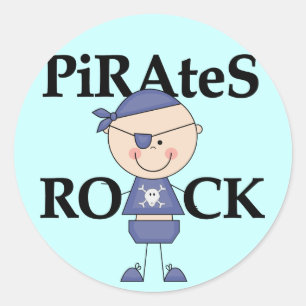 Sticker Rond Baby Pirates Rock Tshirts et cadeaux