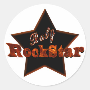 Sticker Rond Baby RockStar
