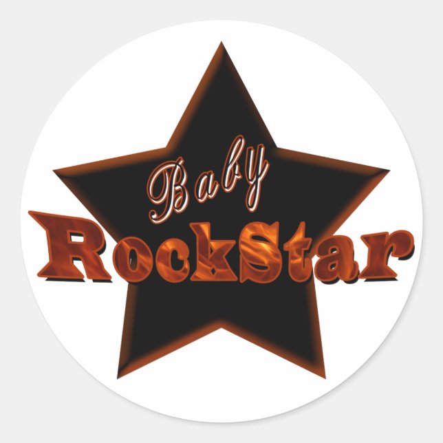 Sticker Rond Baby RockStar (Devant)