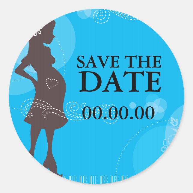 Sticker Rond Baby shower (Devant)