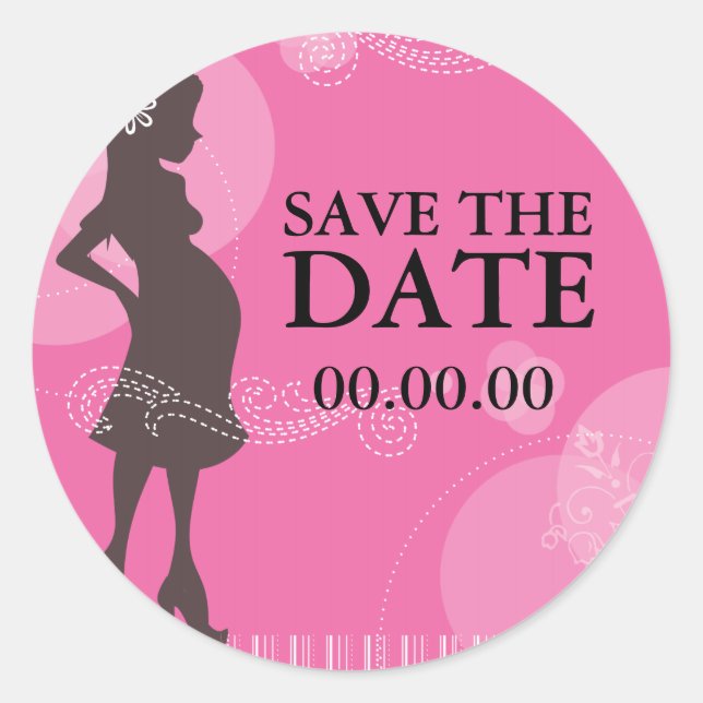 Sticker Rond Baby shower (Devant)
