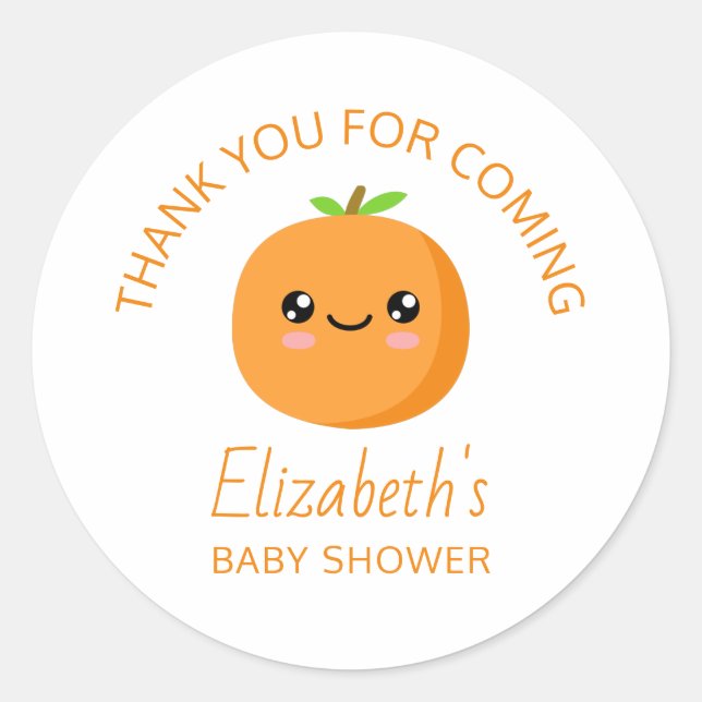 Sticker Rond Baby shower (Devant)