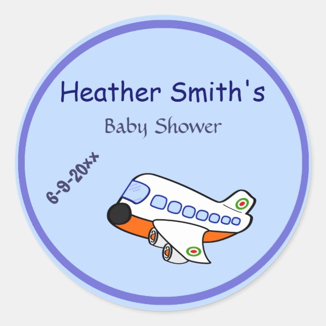 Sticker Rond Baby shower (Devant)