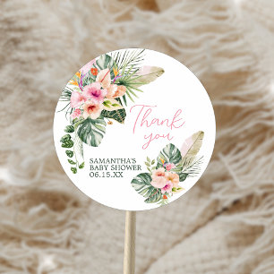 Sticker Rond Baby shower Aloha