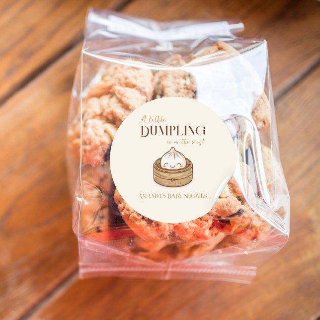 Sticker Rond Baby shower asiatique de Kawaii (Créateur téléchargé)