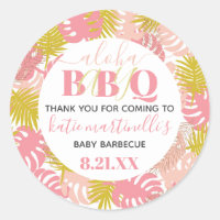 Baby shower barbecue Merci tropical
