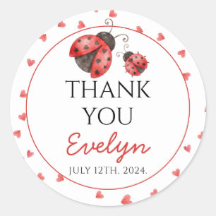 Sticker Rond Baby Shower Bébé Puceron d'Amour