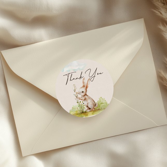 Sticker Rond Baby shower Boho Animaux des bois (Créateur téléchargé)
