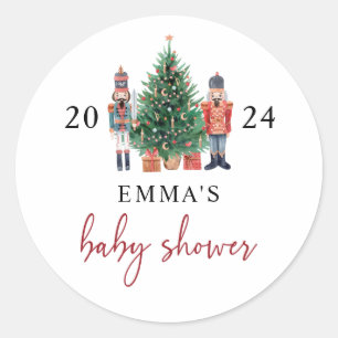 Sticker Rond Baby Shower Casse-Noisette