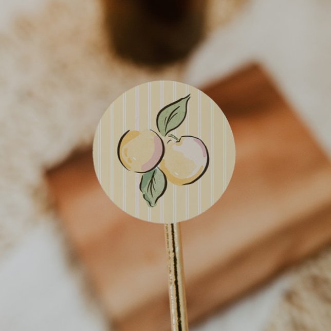 Sticker Rond Baby Shower Citron Jaune  (Créateur téléchargé)