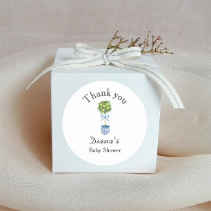 Sticker Rond Baby shower citronnier