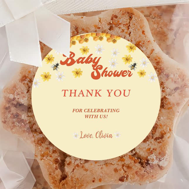 Sticker rond baby shower classique (Créateur téléchargé)