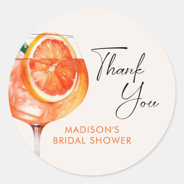 Sticker Rond Baby Shower Cocktail Thème Mariage (Devant)