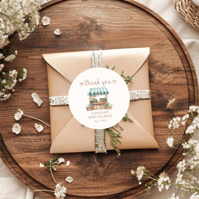 Sticker Rond Baby shower cultivé localement (Créateur téléchargé)