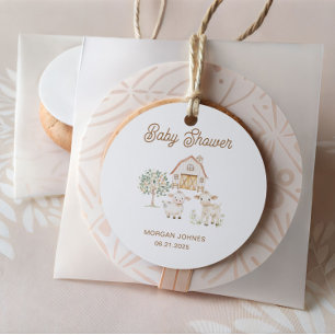 Sticker Rond Baby shower Cutie cultivé à la maison