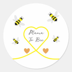 Sticker Rond Baby shower d'abeilles