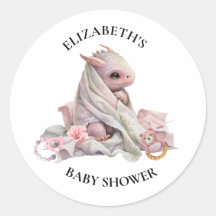 Baby shower d'aquarelle Blue Dragon