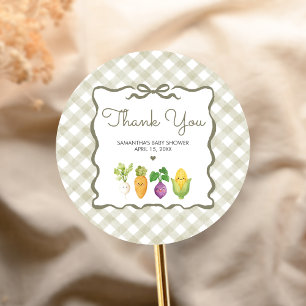 Sticker Rond Baby Shower de Bébé Pousse Local