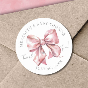 Sticker Rond Baby shower de boule rose