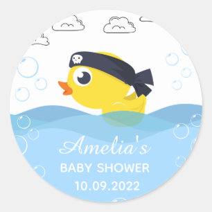 Sticker Rond Baby shower de Duckie Boy en caoutchouc