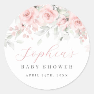 Sticker Rond Baby shower de flou