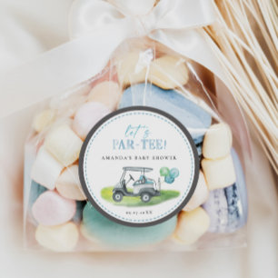 Sticker Rond Baby shower de golf
