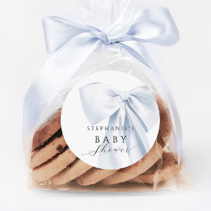 Sticker Rond Baby shower de la ceinture bleue