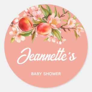Sticker Rond Baby Shower de la Douce Récolte d'Été