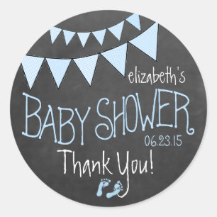 Sticker Rond Baby shower de look de tableau noir
