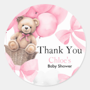 Sticker Rond Baby shower de l'ours