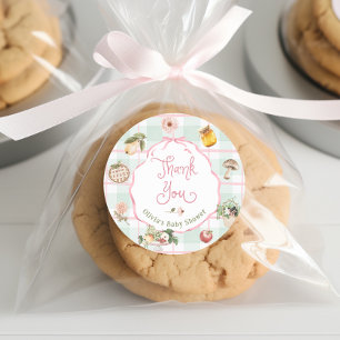 Sticker Rond Baby shower de Merci de  cultivé localement