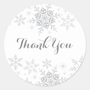 Sticker Rond Baby shower de Parties scintillant Silver Little S