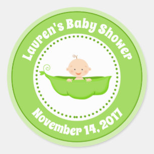 Sticker Rond Baby shower de pois doux Favoriser l'étiquette Sti