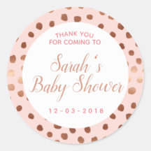 Baby shower de polkadot rose et Rose