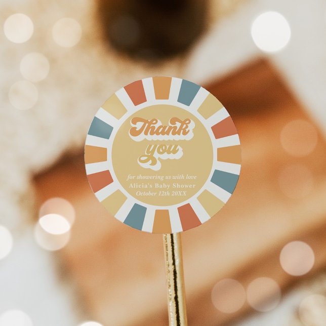 Sticker Rond Baby shower De Soleil Ici Le Fils Favore (Créateur téléchargé)