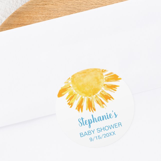 Sticker Rond Baby Shower de Sunshine Boy (Créateur téléchargé)