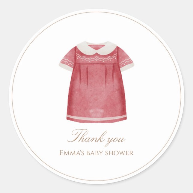 Sticker rond Baby shower de vacances (Devant)