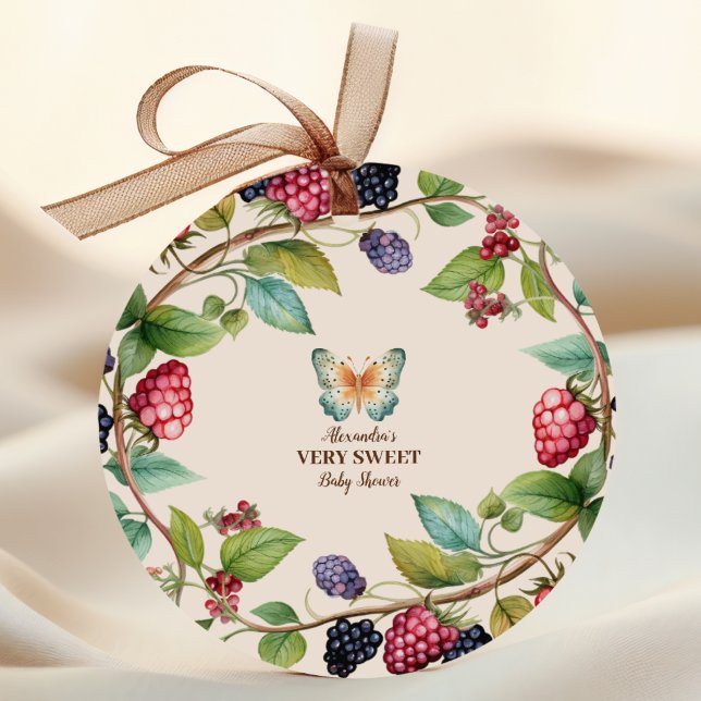 Sticker Rond Baby shower des animaux forestiers (Créateur téléchargé)