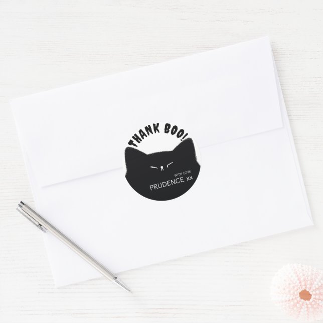 Sticker Rond Baby shower d'Halloween de Little Boo (Enveloppe)