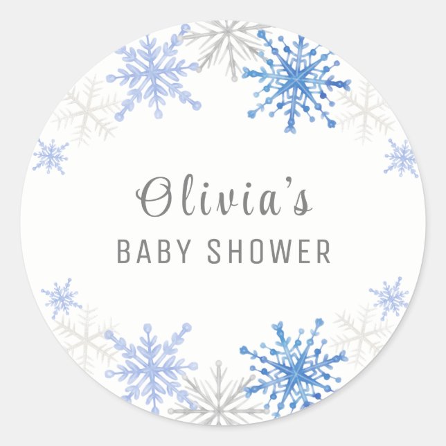 Sticker Rond Baby shower d'hiver de Flèches d'aquarelle simple (Devant)