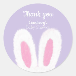 Sticker Rond Baby shower duvet minimaliste