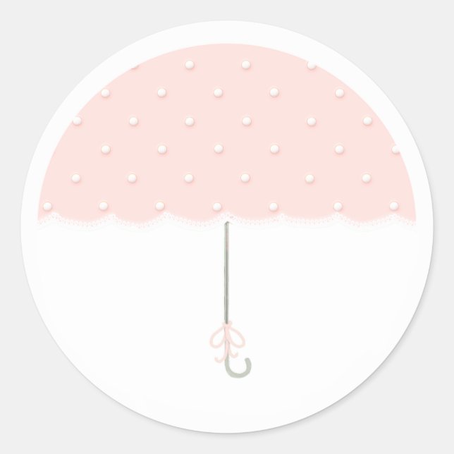 Sticker Rond Baby Shower Fille (Devant)