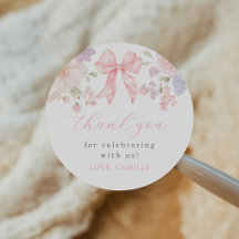 Baby Shower Fille Ruban Rose Floral