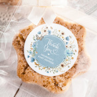 Baby-Shower Filleul Fleur Sauvage Bleu Poussiéreux