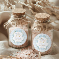 Baby shower floral de Bow bleu oie soyeux