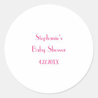 Baby shower Girls Pink Personnalisé Nom Élégant 20